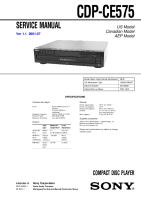 Sony CDP-CE575 - Service Manual 